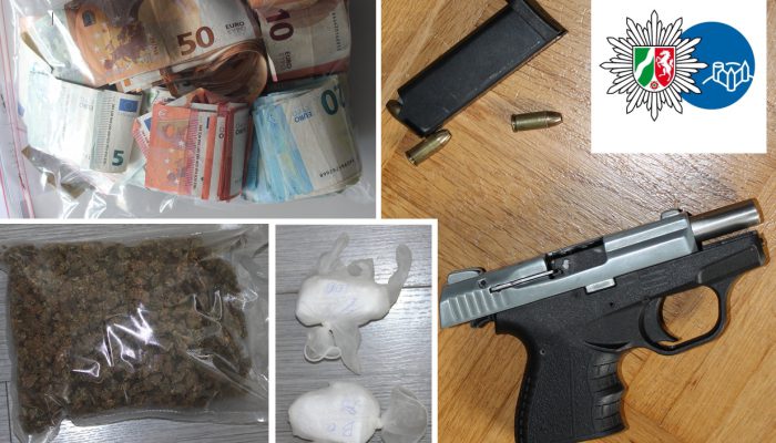 Die Paderborner Polizei stellte Drogen, Geld und eine scharfe Schusswaffe bei der Festnahme eines mutmaßlichen Dealers sicher.