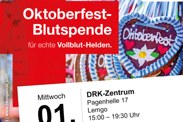 DRK Lemgo lädt zum „Oktoberfest Blutspende“ ein