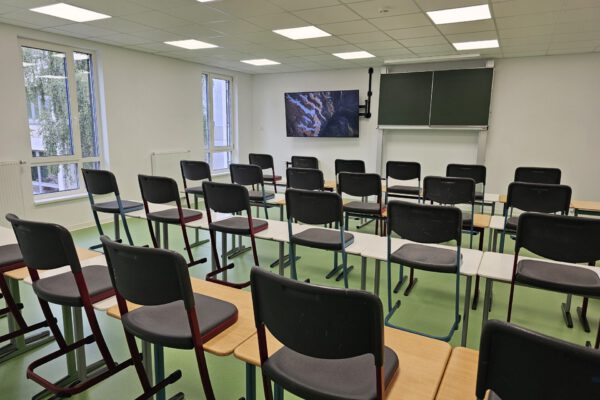 Der neue Klassenraum im Obergeschoss im EKG