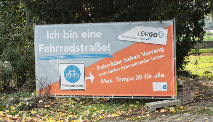 Fahrradstraße Heustraße_Banner