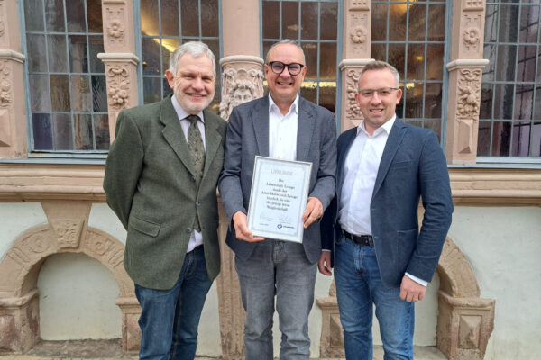 Verwaltungsratsvorsitzender Dr. Reiner Austermann, Bürgermeister Markus Baier und Vorstandsvorsitzender Rudolf Langemann