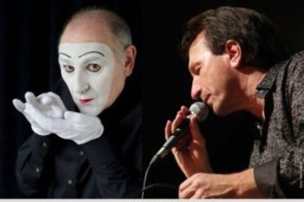 Der spanischen Pantomime Carlos Martinez und Clemens Bittlinger